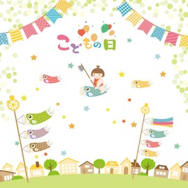 SENMAN Koinobori Carp Streamer Children's Day Wall Sticker Indoor Decoration Boy Mini Children's Day Tango Festival First Festival Decoration Stylish Removable Wall Sticker Wallpaper Children's Day
