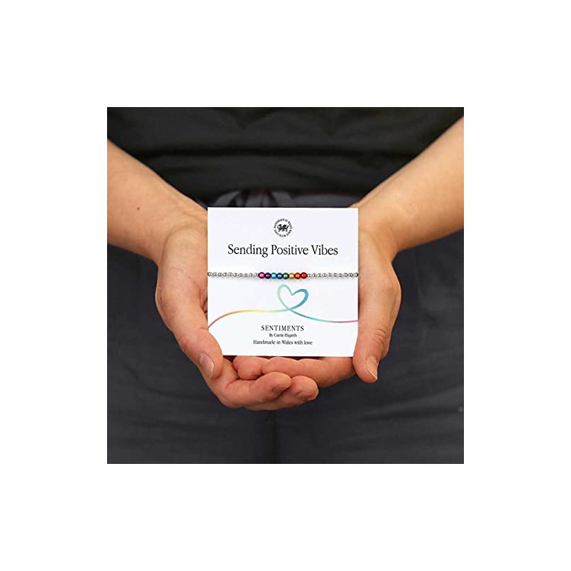 Carrie Elspeth Sending Positive Vibes Sentiment Bracelet