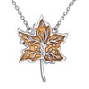 VIJASHOP Maple Leaf Necklace 925 Sterling Silver Dainty Maple Leaf