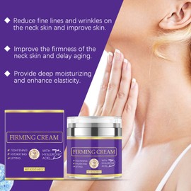 Neck Firming Cream, Neck Cream for Tightening and Firming with Retinol, Collagen & Hyaluronic Acid, Anti-Aging Face Moisturizer for Women for Sagging Skin, Wrinkles 1.48 Fl OZ