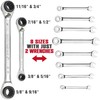 CROM 4-in-1 Reversible Ratcheting Wrench Set - 2 Piece, SAE,