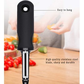 Vegetable Swivel Peeler Stainless Steel Potato Apple Peeler (Black)