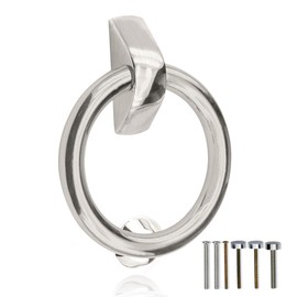 Bwintech 1 Pcs Satin Nickel Ring Desgin Classic Heavy Duty Door Knocker for Front Door