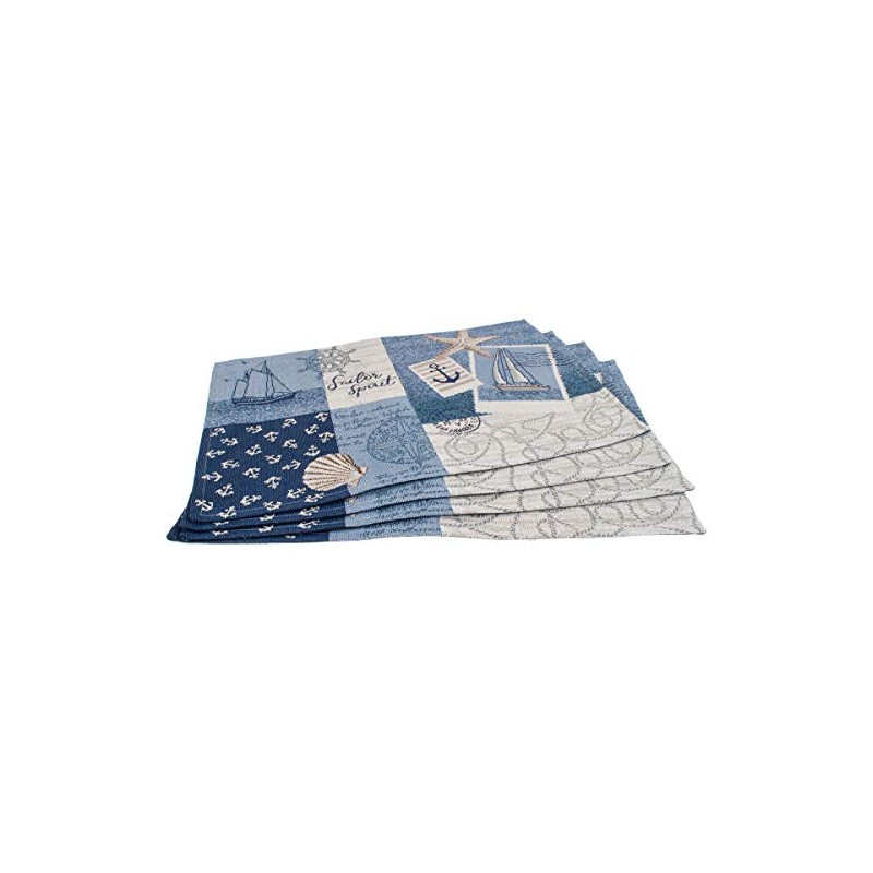 Sander Gobelins Sailor Patch Maritime Coloured Woven (Placemat (4 Pieces)