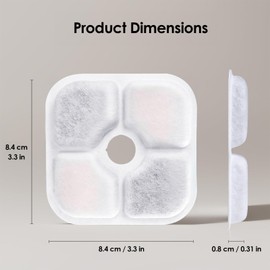 Cat Water Fountain Filter Compatible With Catit Pixi Water Fountain Filter Replacement Triple Action Water Filter, 9 Filters 1 Pump Tubes 1 Hard Brush