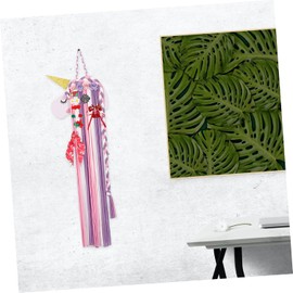 Hohopeti Organizador de Lazos Pelo de Unicornio, Porta Moños y Soporte para Pinzas Cabello, Poliéster, Decoración de Habitación de Niña