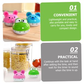 MAGICLULU 2pcs Cute Frog Mechanical Timer for Compact Countdown Clock for School and Cooking Study Timer for Boys for Home and Classroom Activities