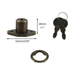 Crapyt Cabinet Locks Cam Lock File Cabinet Lock Cabinet Locks with Keys for Bookcases, Filing Cabinets, Cabinets 2.05"×1.26"×1.1" Bronze