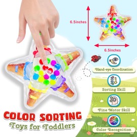 Color Matching Sorting Sensory Toys for Toddles,Training Finger Fine Motor Skill Toy Preschool Education Learning Activities Montessori Toys for Kids Boys Girls Gifts