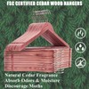 Amber Home 30 Pack American Red Cedar Hangers, Smooth Finish