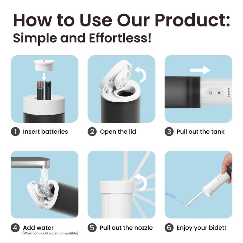 Portable Bidet (VOVO Go Black)