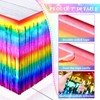 Tudomro 2 Pack 31 x 118 Inch Rainbow Plastic Table