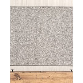 Custom Length Heavy Duty Residential Hallway Entryway Kitchen Floor Carpet Runner Rug | Slip Skid Resistant Rubber Backing, Silver, 26 inch x 3 feet, Doormat