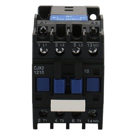 Baomain 3-Pole AC Contactor CJX2-1210 – 24VAC Coil, 3NO+1NO Auxiliary, 660V 3-Phase, DIN Rail Mount