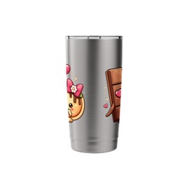 Choco And Pancake Couples Love Matching Chocolate Day Stainless Steel Insulated Tumbler