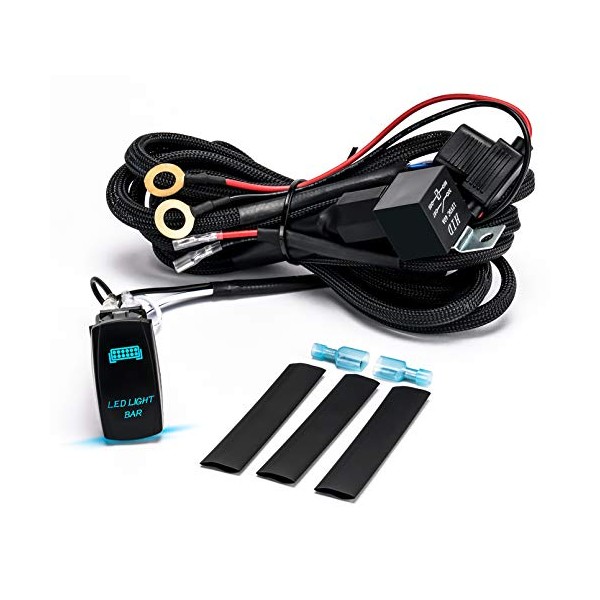 LED Light Bar Wiring Harness 1 Lead with 12V 40A
