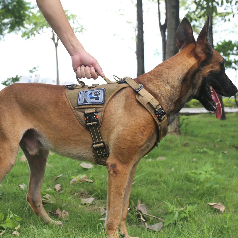 ICEFANG GN8 Tactical Dog Harness with 4X Metal Buckles for