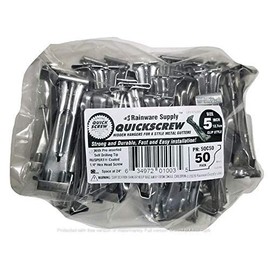 Quick Screw 5" 50 Pack Premium Hidden Rain Gutter Bracket Hook Hangers with screw clip style