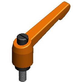 Kipp KHA-204 Threaded-Stud Zinc Adjustable Handle 2.56 Inch Long, 5/16-18 x 1.57 thd