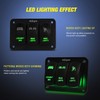 Nilight 3 Gang Rocker Switch Panel Aluminum 5 Pin ON
