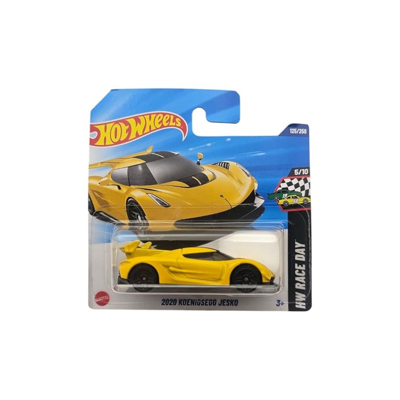 Hot Wheels 2020 Koenigsegg Jesko, Yellow Die-Cast Model Car, HW