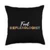 Foot Reflexologist Leopard Pattern Apparel Reflexology Throw Pillow