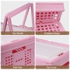 Collapsible Storage Crate, Foldable Plastic Basket with Lid and Handle,