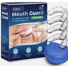DAVV Mouth Guard for Clenching Grinding Teeth at Night 2 Sizes Pack of 4 NEW w/ Case