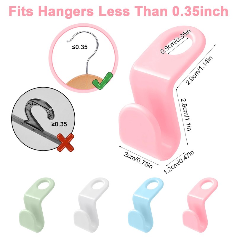 100 PCS Space Saving Hanger - Clothes Hanger Connector Hooks,