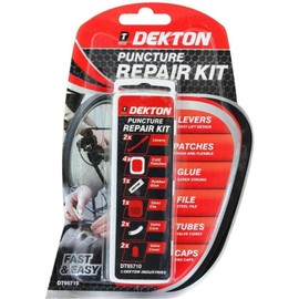 DEKTON DT95710 Puncture Repair Kit, Black/Red