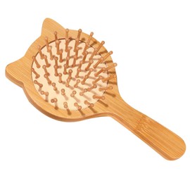 OHPHCALL Hair Comb Cartoon Cat Ear Detangler Brush for Women Styling Tool Bamboo Hair Brush for Fine Hair