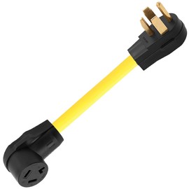 Nema 14-30P to 10-30R Dryer Adapter Cord, STW 10-AWG Heavy Duty 4-Prong Dryer Male to 3-Prong Dryer Female Power Cable, 10-30R to 14-30P, 1.5FT