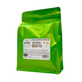 DECAF Green tea pods compatible with Nespresso OriginalLine, single-serve decaffeinated tea capsules for use with coffee brewing machines - 18 tea capsules