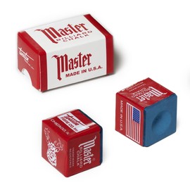 Master Billiard Pool Cue Chalk Premium Quality Blue - 2 pcs - Made in The USA