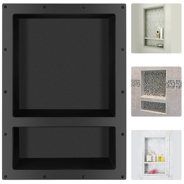 Suteck Rectangle Shower Niche 17" x 25" x 3.8" Shower Shelf,Niche Shower Ready to Tile Niche for Shower Bathroom Storage Niche Tile Recessed Shower Shelf (17"x25")