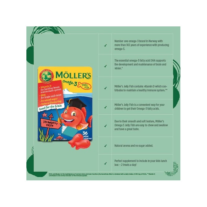 Moller’s ® | Omega 3 Jellies for Children | Strawberry