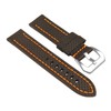 StrapsCo Heavy Duty Carbon Fiber Leather Quick Release Watch Band