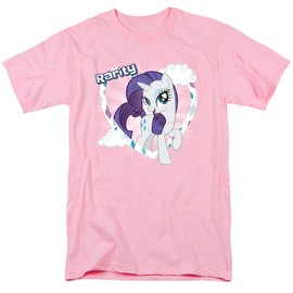 My Little Pony TV Rarity Unisex Adult T-Shirt for Men and Women, Pink, Medium