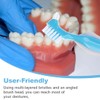 KEQAR 3 Stück Premium Hygiene Harte Prothesenbürste Doppelseitige Prothesenreinigungsbürste Mit