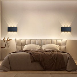 Wall Lights, LED Cordless Wall Sconces Lamp 5200mAh Rechargeable Battery Operated, 3 Colors & Dimmable, Touch and Remote Control Indoor Wall Lamp, Up Down Wall Mount Light for Bedroom Hallway (Black)