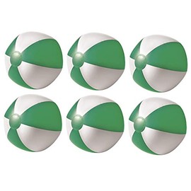 noTrash2003 Set of 6 Inflatable Water Balls Beach Balls Beach Ball Holiday Beach Pool (Green)