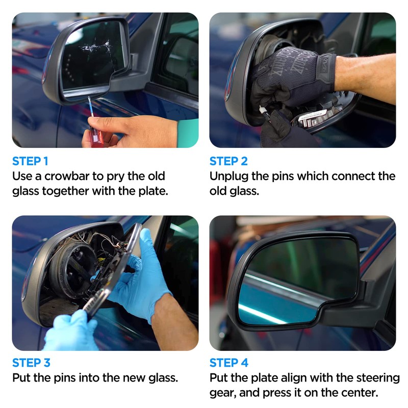 BDFHYK Passenger Right Side Heated Mirror Glass Compatible with F150