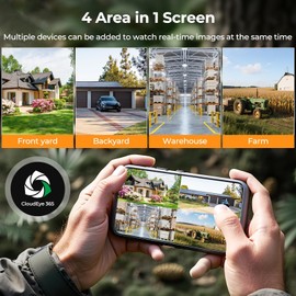 4G Cellular Trail Camera, 2.5K Live Feed Solar Trail Cameras with Built-in SIM Card and 7800mAh Lithium Battery, Smart Detection, 940nm Night Vision Game Camera for Outdoor Trail Cam