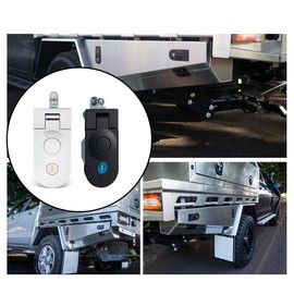 2 Pack Compression Latch Lock Flush Mount Trigger Latch Adjustable Sealed Large Lever Hand Operated Key Locking Silver