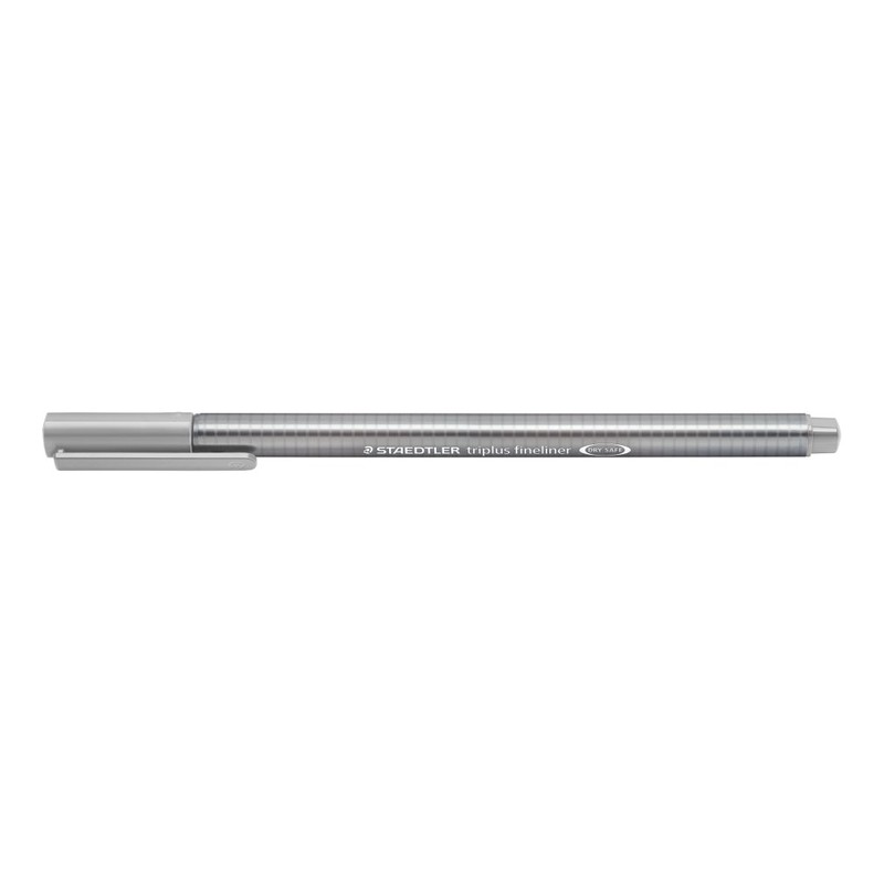 Staedtler Triplus Fineliner 334-82 Tips - Silver Grey (Pack of