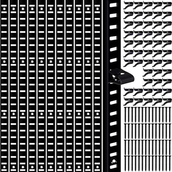 12 Pcs 36 Inch Pilaster Shelf Brackets and 72 Pcs