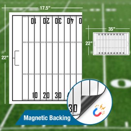HOMiDEK 2 Piece Large Magnetic Backing Dry Erase Coaching Sheet for Whiteboard, Basketball, Soccer, Football, Hockey Tactics White Board for Coaches and Teachers, Teaching Aid Tools for Classrooms
