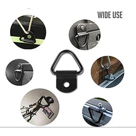 4 x D-Ring Anchor Hooks, Baceyong Floor Mounting Lashing Eyelets Ring Points with Mounting Bracket, Lashing Rings for Loads on Motorhomes, Trucks, Trailers, Boats, Motorcycles