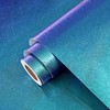 Wallercity 15.8''x236'' Glossy Teal Faux Metal Contact Paper for Countertops