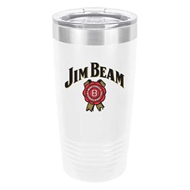Polar Camel Jim Beam 20oz Tumbler - Ringneck Stainless Steel Tumbler Insulated Cup - Vacuum Insulated Tumbler with Clear Lid - Great Travel Tumbler - Premium Quality Stainless Steel Tumblers